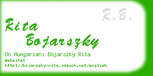 rita bojarszky business card